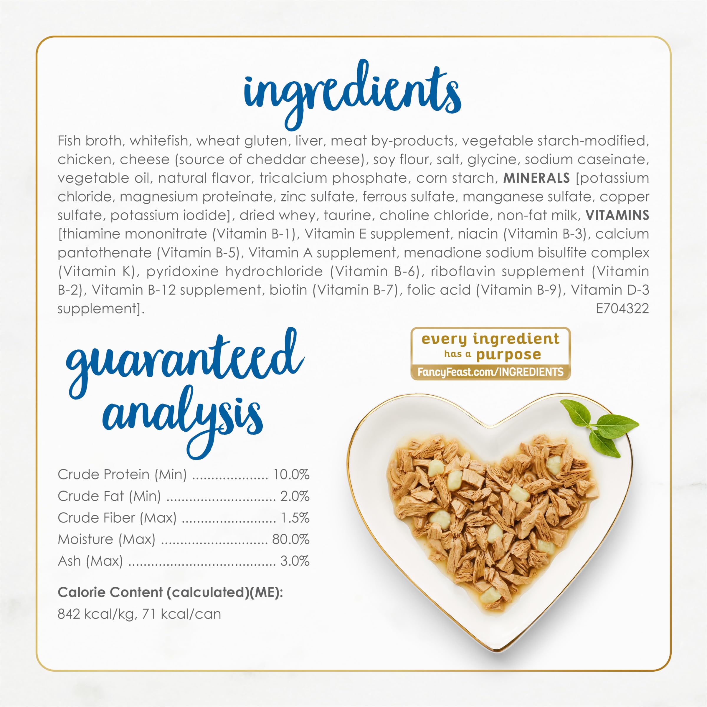 Fancy Feast Delights cheddar can label highlights U.S. production and safety checks.