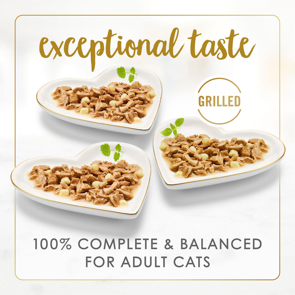 Fancy Feast Delights grilled whitefish cheddar gravy cans with seafood flavor.