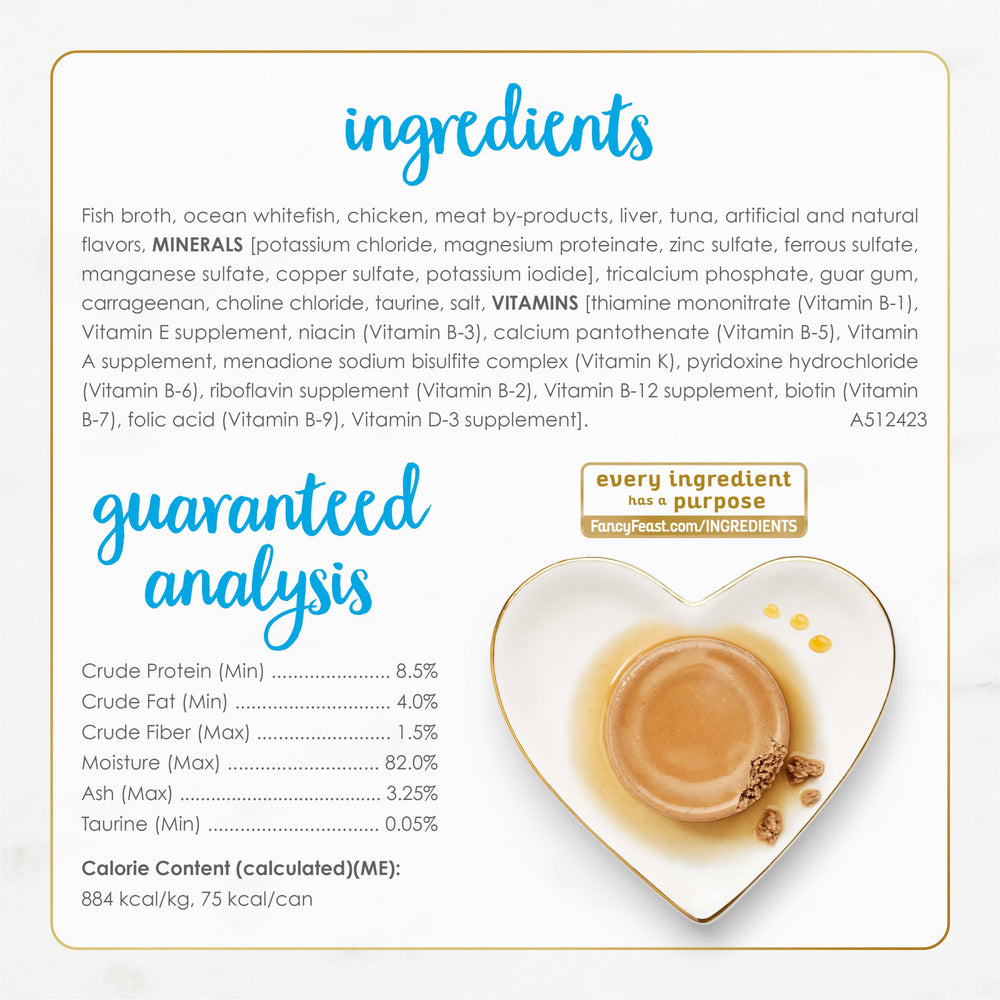 Fancy Feast Gravy Lovers closeup emphasizes creamy pate texture and savory gravy appeal.
