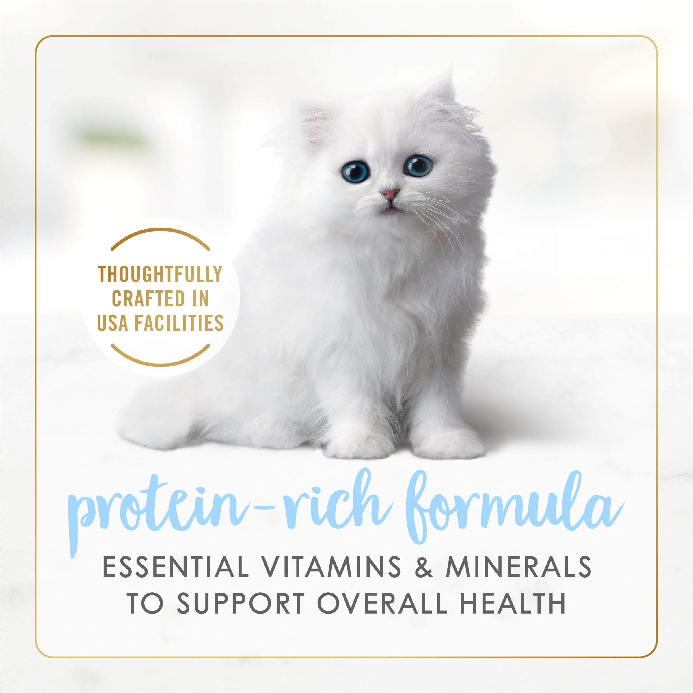 Fancy Feast Ingredients Real Ocean Whitefish emphasizes high-quality seafood for growing kittens.