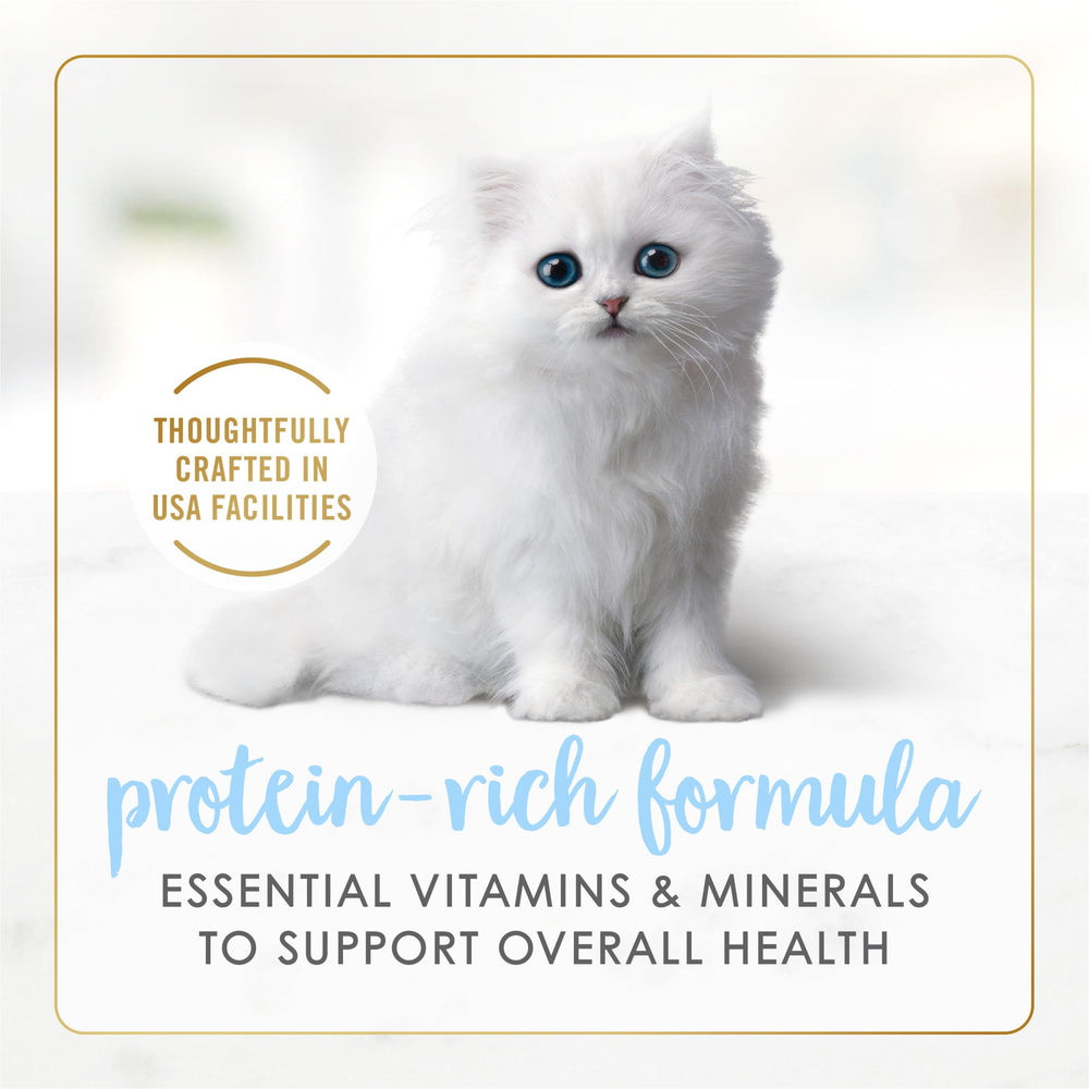 Fancy Feast Ingredients Real Ocean Whitefish emphasizes high-quality seafood for growing kittens.