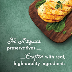 Fancy Feast Medleys garden greens accents image showcases color and fresh-looking ingredients.