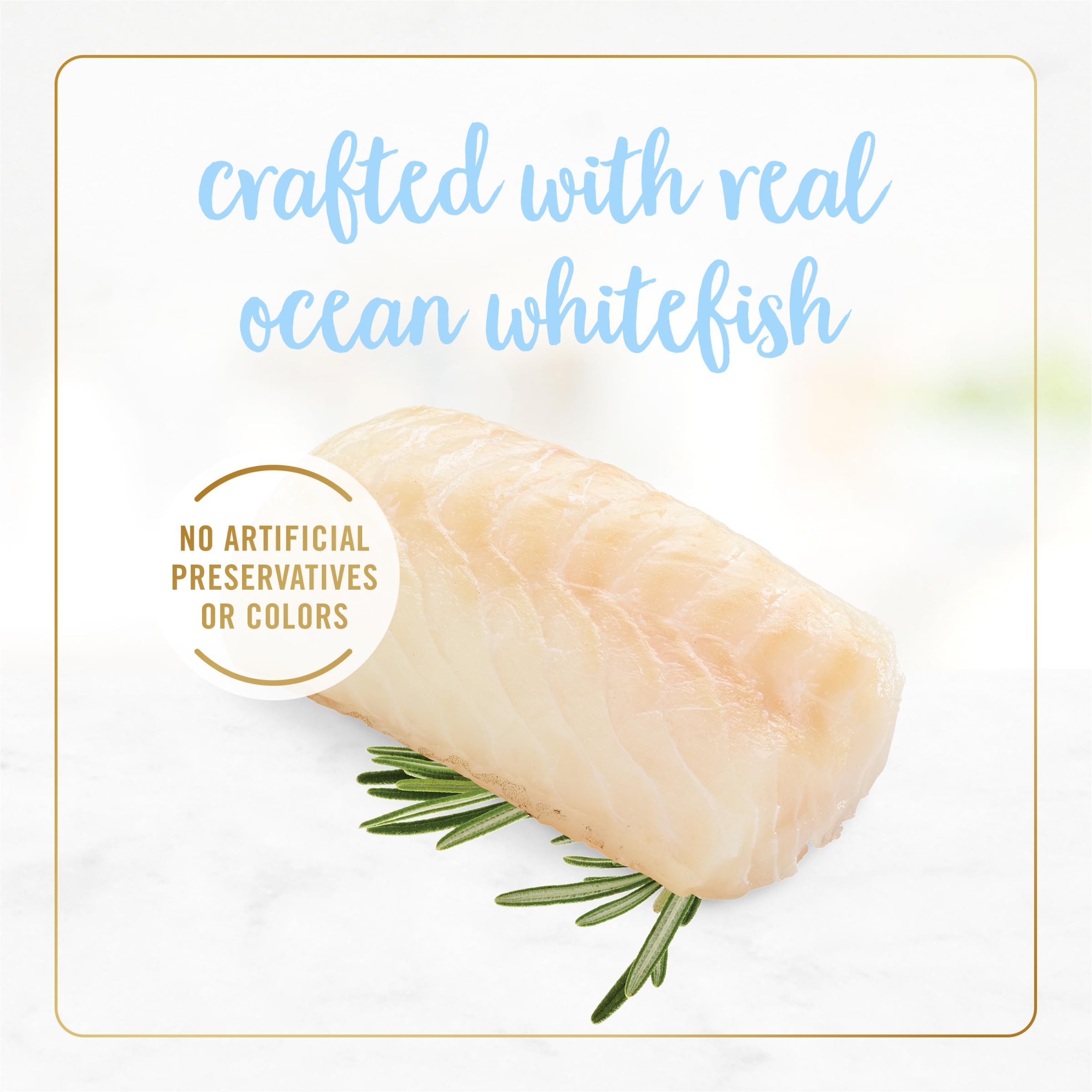 Fancy Feast No Artificial Colors Preservatives Label communicates clean ingredients.
