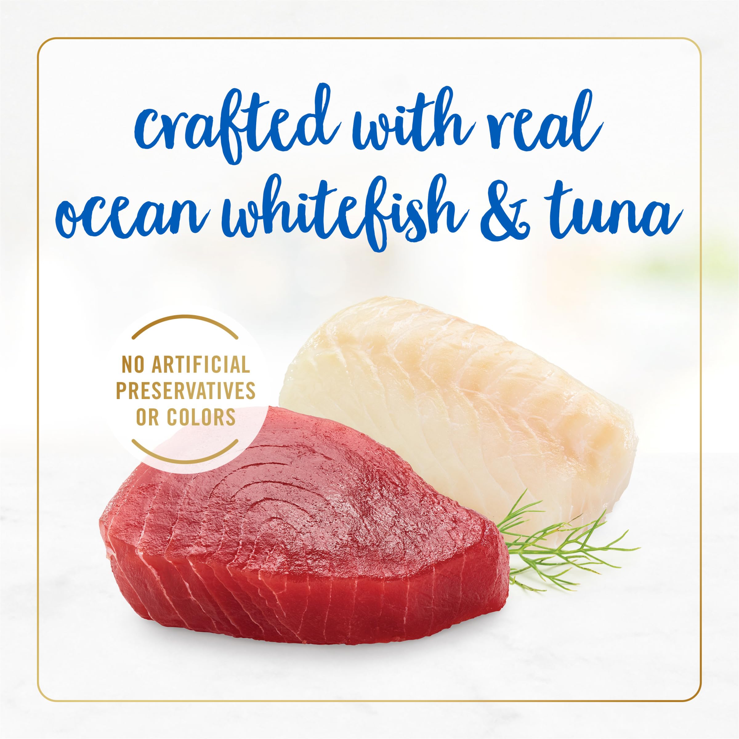 Fancy Feast ocean-whitefish-tuna pate with savory gravy detail