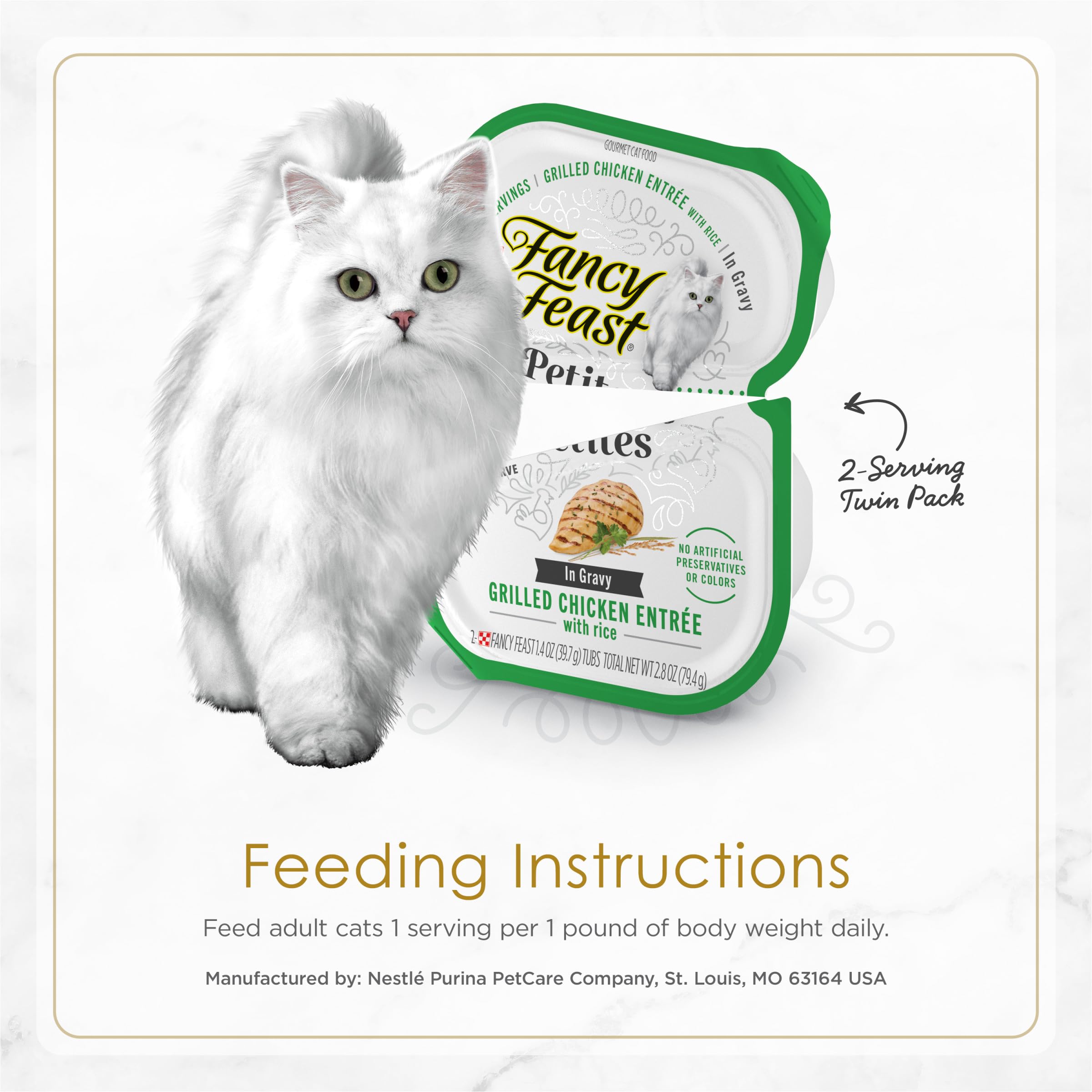 Fancy Feast Packaging Open close-up emphasizing convenient single-serve tubs.
