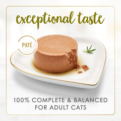 Fancy Feast pate texture closeup with smooth turkey and giblets for cats