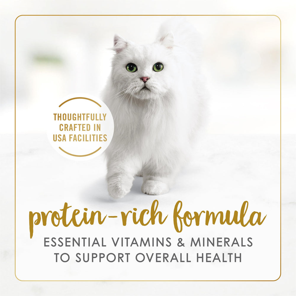 Fancy Feast Poultry and Beef Pate Collection grain-free label highlights recipe options.
