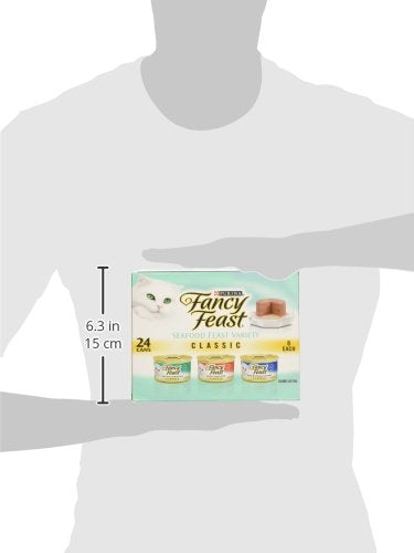 Fancy Feast Seafood Classic Pate Pack-10: family-friendly meals cats run to at mealtime.