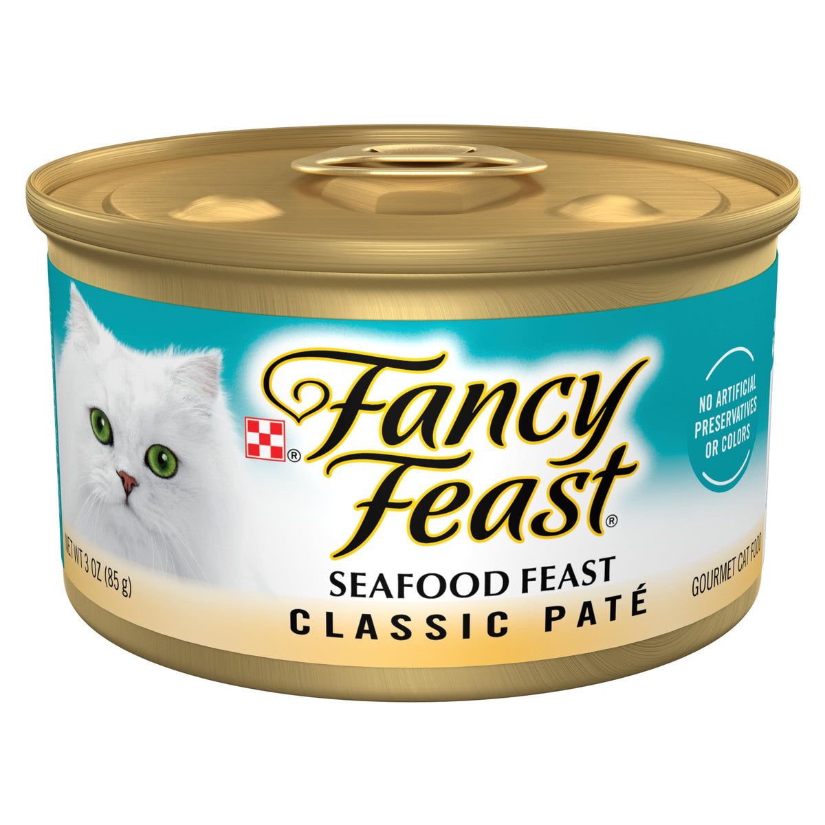Fancy Feast Seafood Feast pack of 24 cans offers balanced nutrition