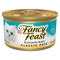 Fancy Feast Seafood Feast pack of 24 cans offers balanced nutrition
