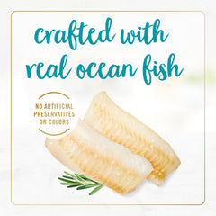 Fancy Feast Seafood Feast pate texture close-up shows smoothness