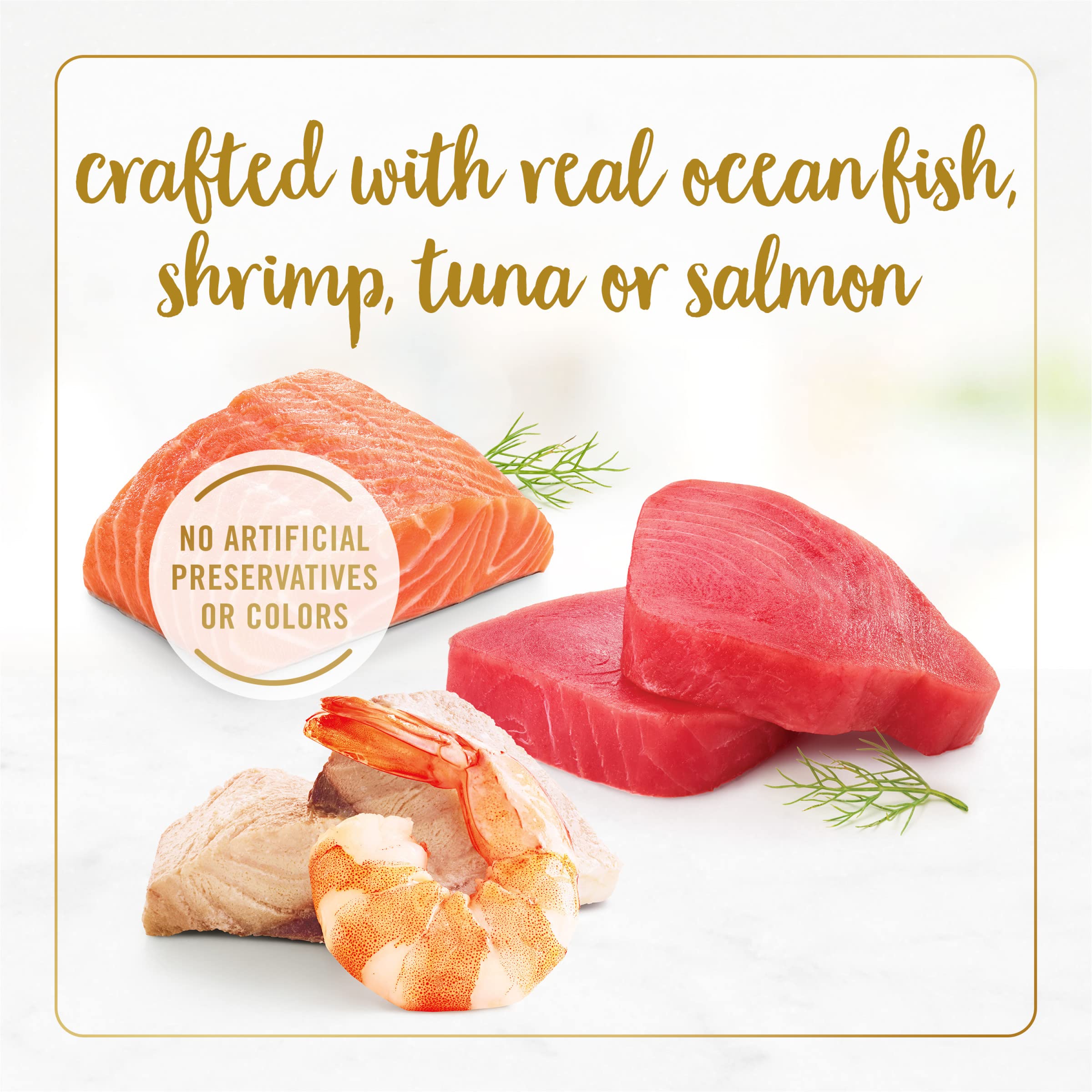 Fancy Feast Seafood Feast Variety Pack visual highlights multiple flavors to rotate meals.