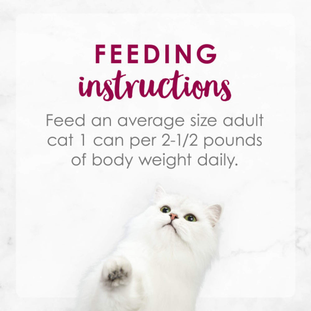 Fancy Feast 3-ounce can close-up ready-to-serve portions for quick meals.