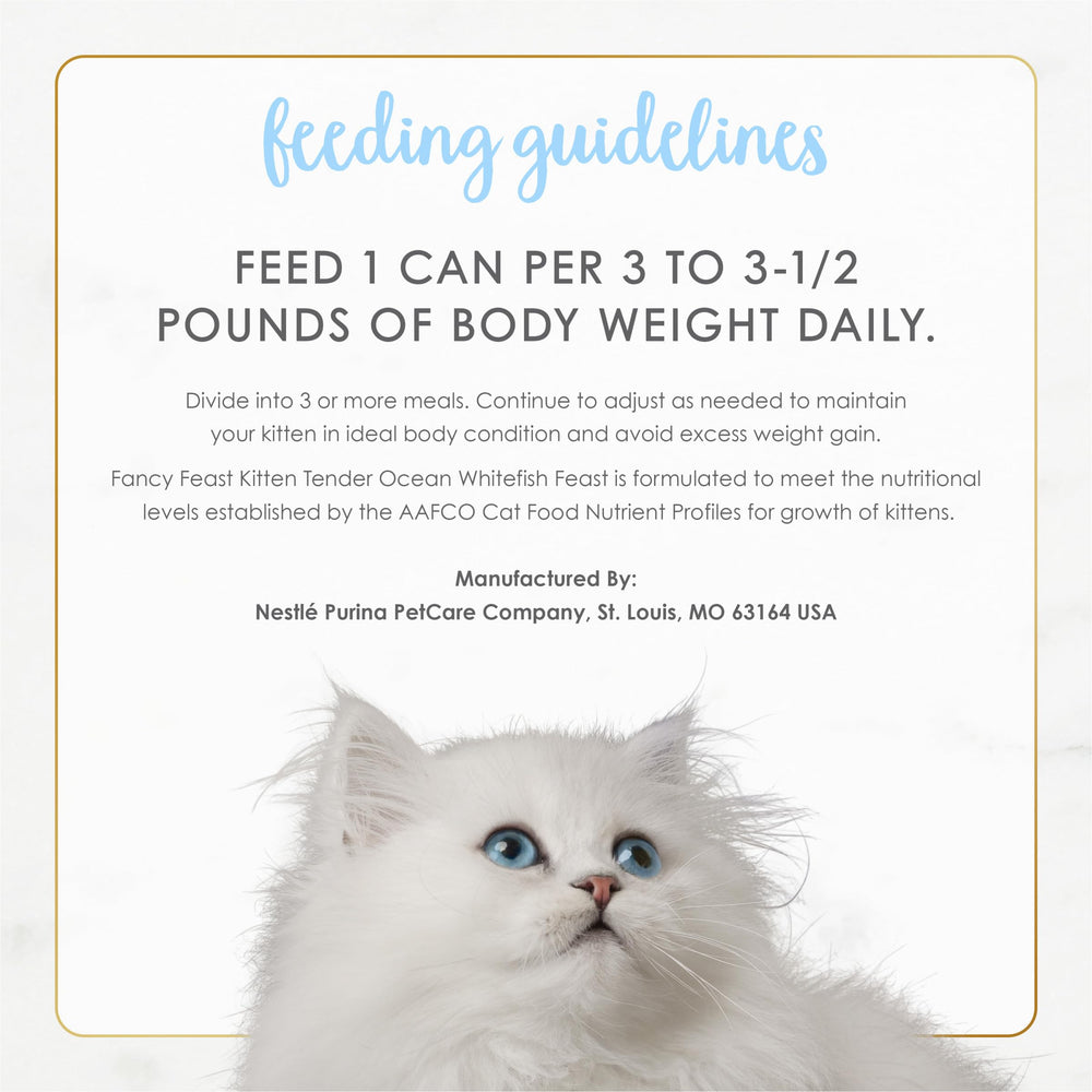 Fancy Feast Smooth Cat Food Texture emphasizes easy nibbling for small mouths.