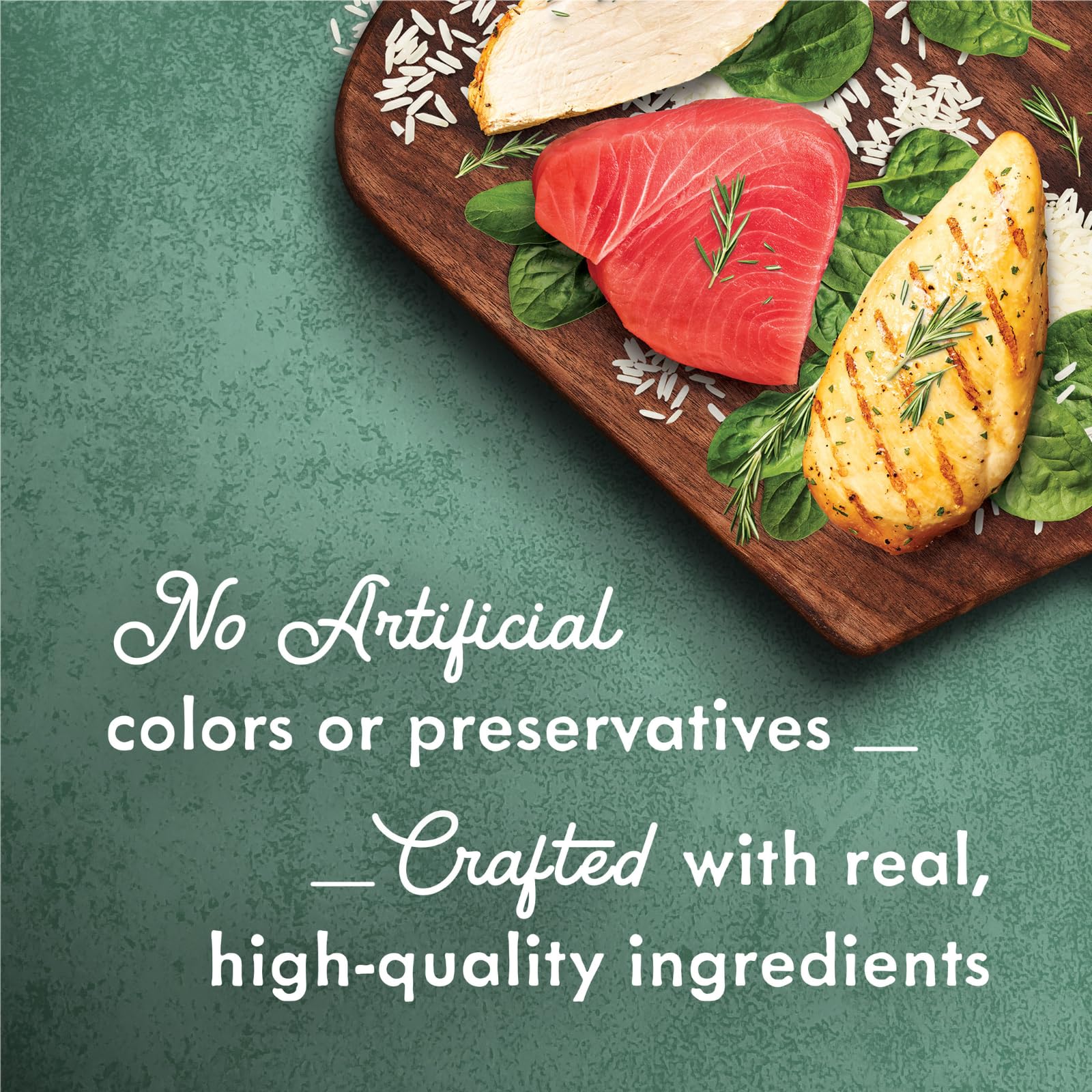 Fancy Feast Tuscany cans close-up showcases real ingredients and appetizing sauces.