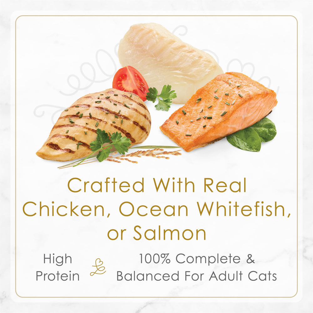Fancy Feast Twin-Pack Division close-up showing the no-mess, two-compartment design.