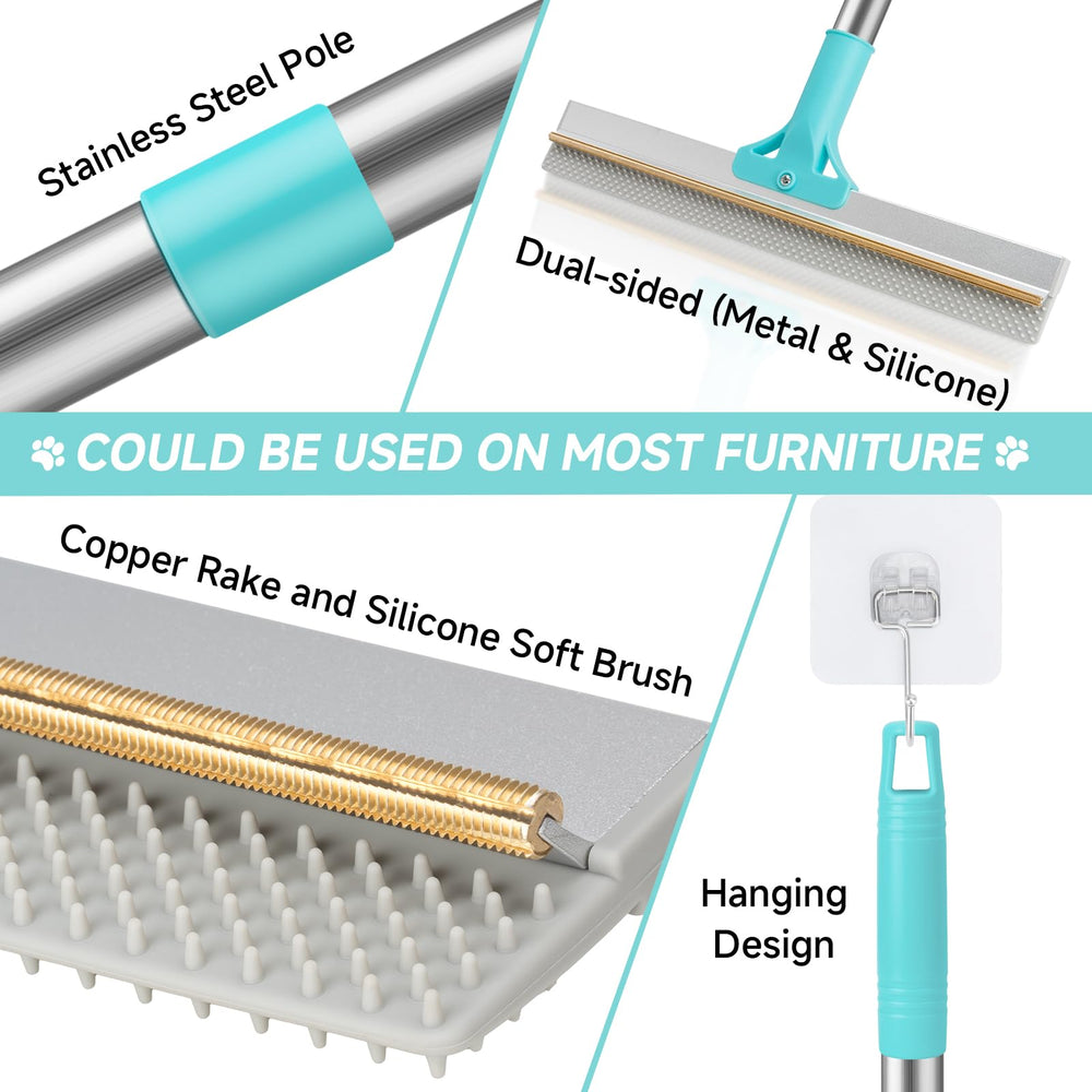 FancyMouse 3-pack carpet rake set keeps cleaning within reach