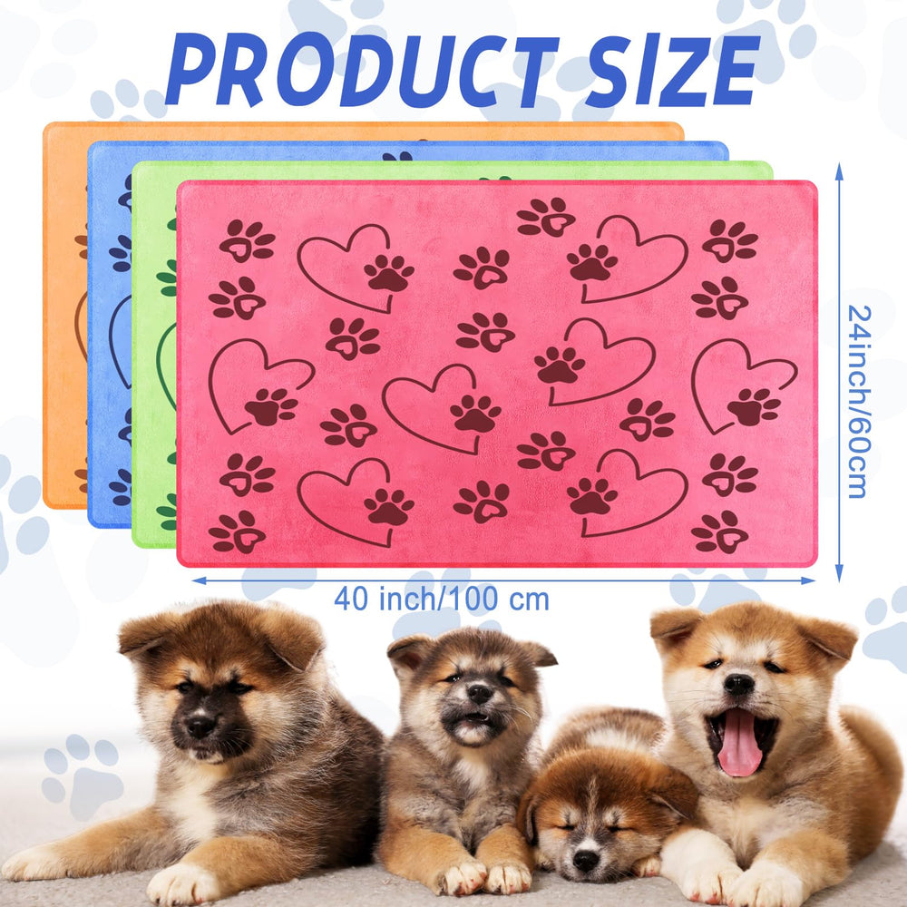 Fanfanwin dog towel yellow microfiber offers plush softness after showers