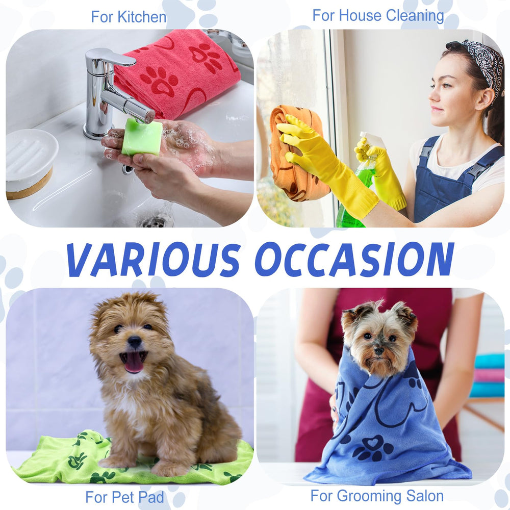 Fanfanwin packaging shows four towels bundled for multi-pet households