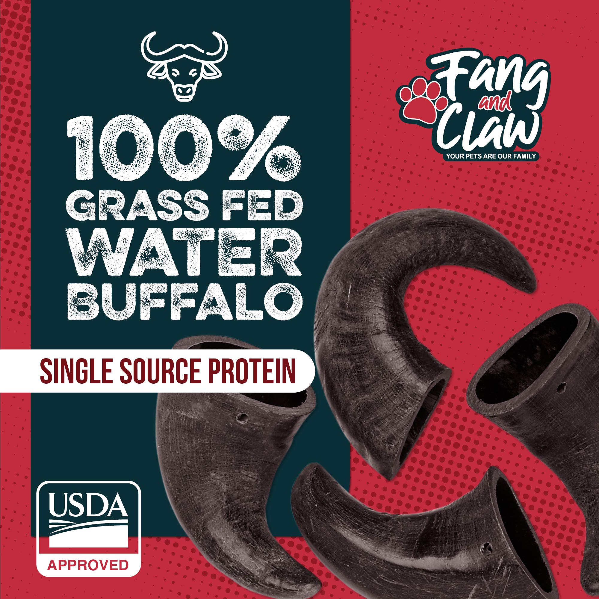 Fang and Claw long-lasting buffalo horn chew ideal for aggressive chewers