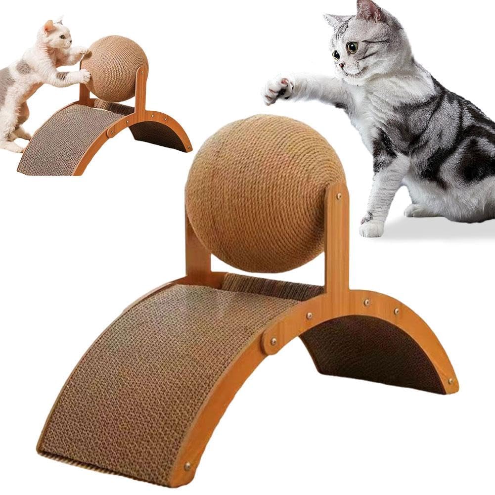 FANJUN-AMTECH sisal-ball scratching ball in living room protects furniture.