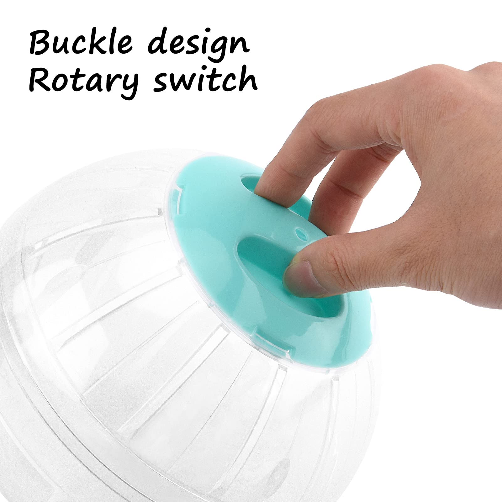 FANKUTOYS hamster ball features a secure lock design for quick, safe setup.