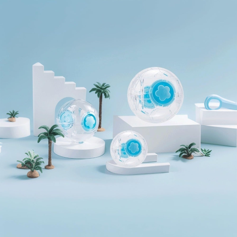 Fanlahmtasy hamster-ball-safe-play-environment creates controlled exploration for curious pets.