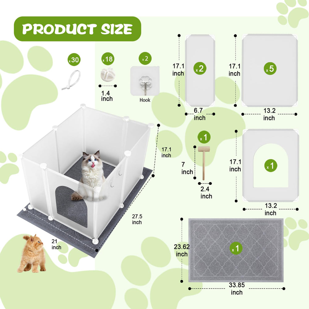 FanpBow dimension-fit screen ensures compatibility with many litter boxes.