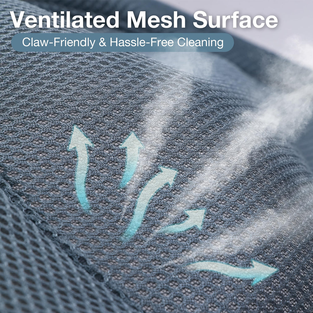 Fantasreen breathable scratch-resistant fabric keeps pets cool and comfortable.