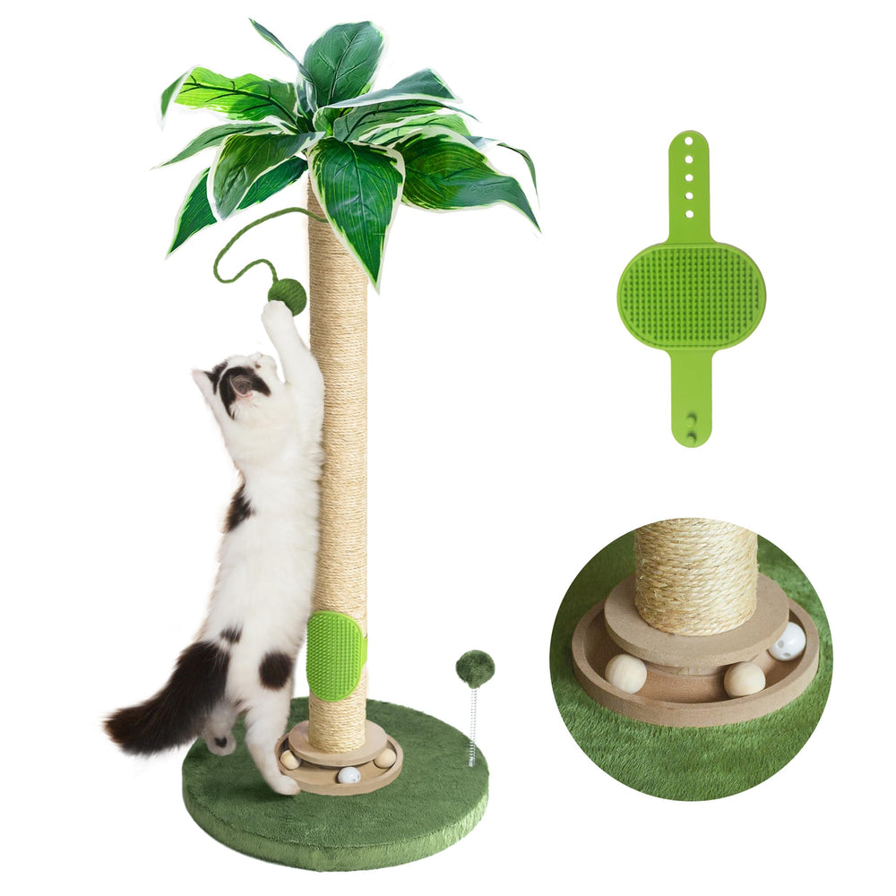 Fantasreen cat scratching post 33-inch with thick sisal wrap for durable scratching and stress relief.