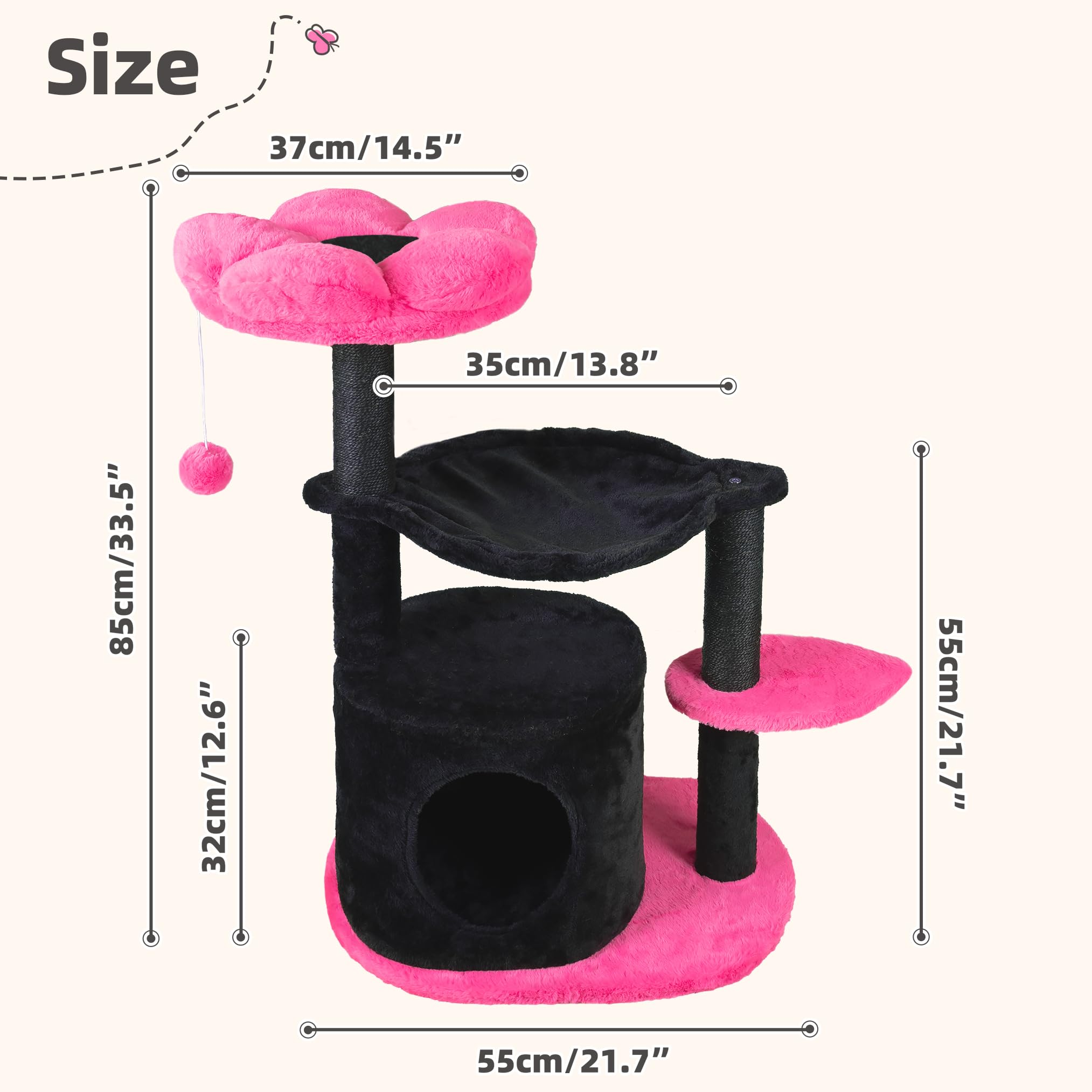 Fantasreen cat-tree sisal posts deliver durable scratching and play