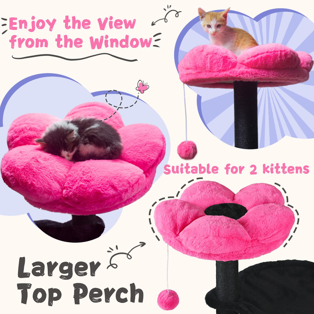Fantasreen cat-tree stable base ensures confident climbing for kittens and adults