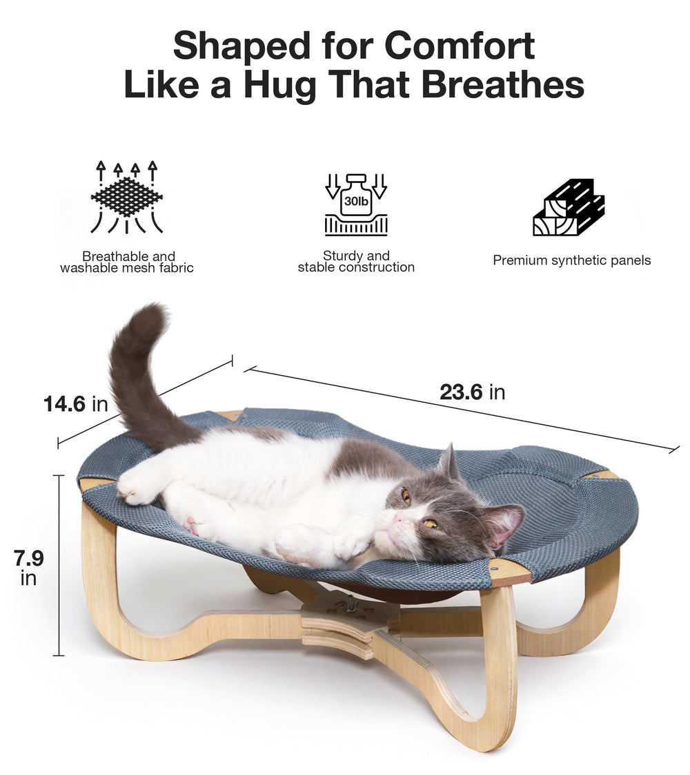 Fantasreen quick-assembly cat bed is travel-friendly and easy to move.