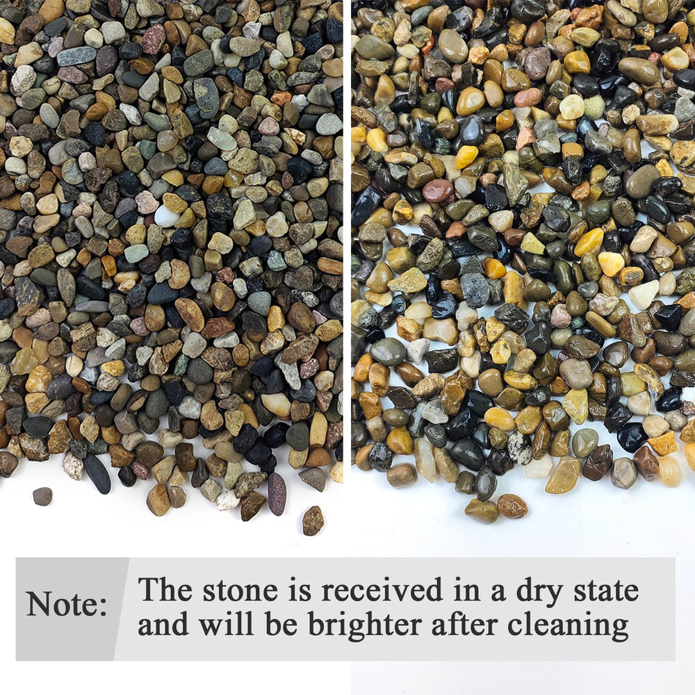 FANTIAN pea gravel tank decor highlighting safe, decorative substrate for aquatic life.