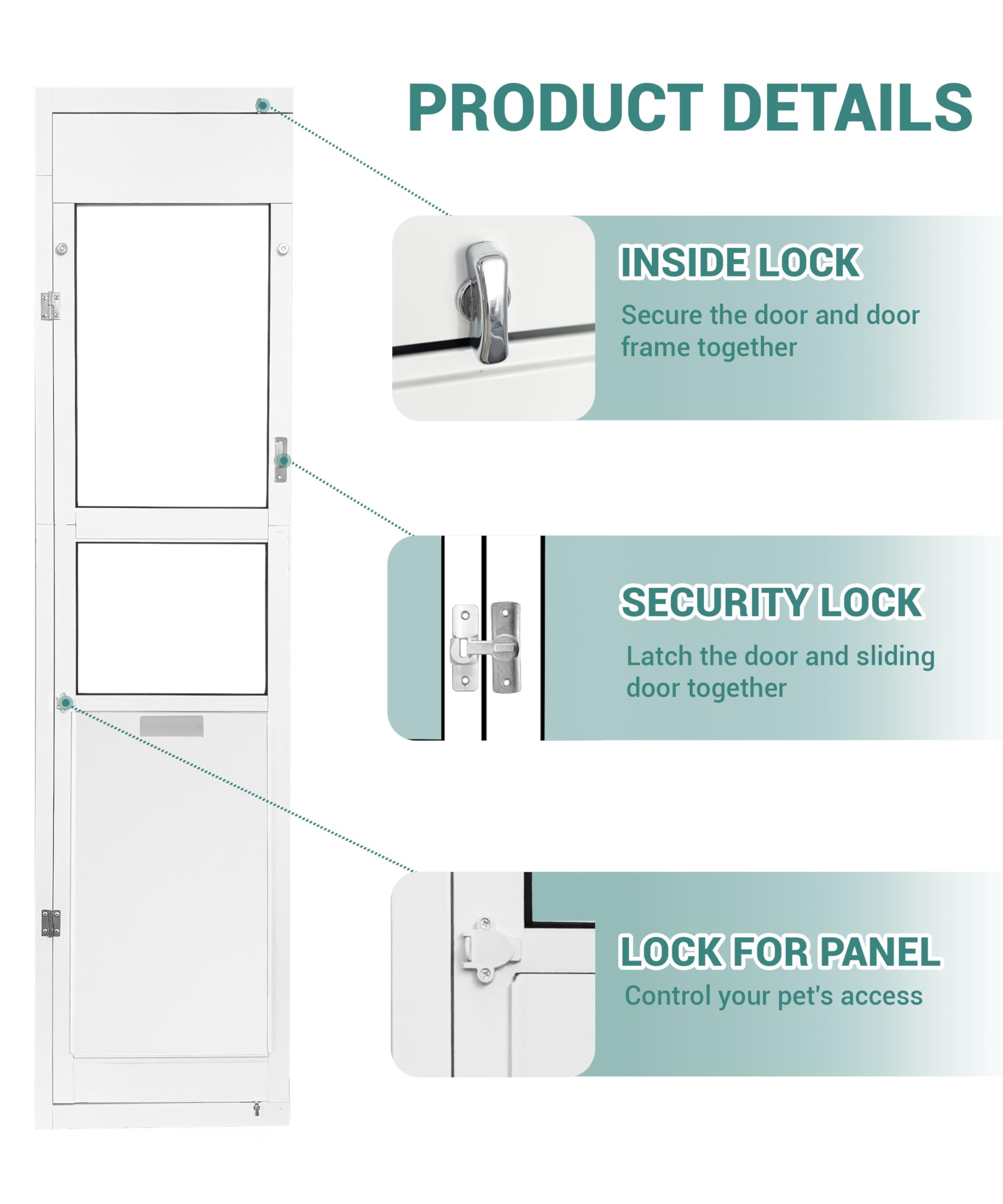 Fantrek latch lock closeup shows added security and draft prevention