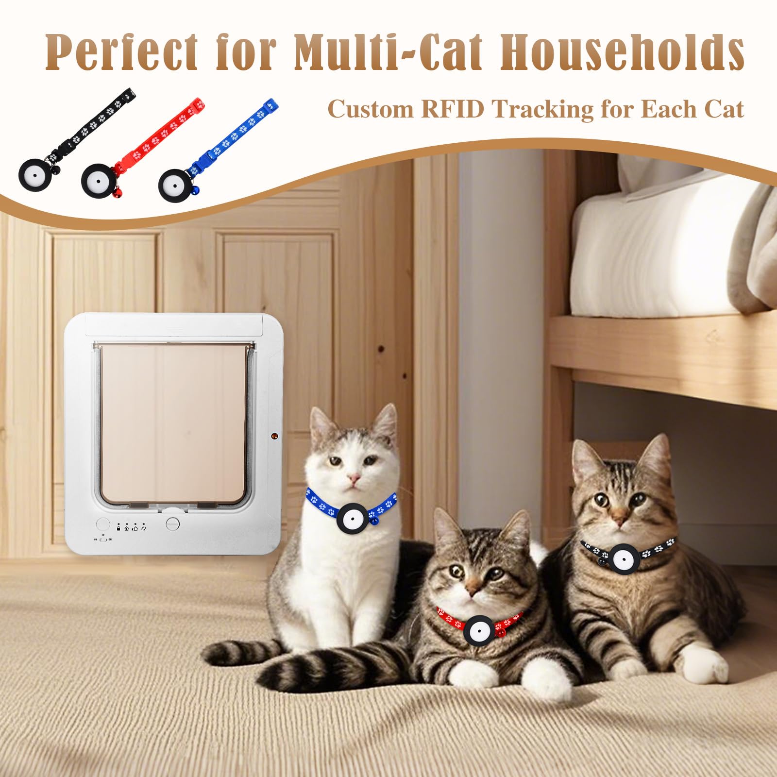 Fantspati cat door remote control enables convenient access management.