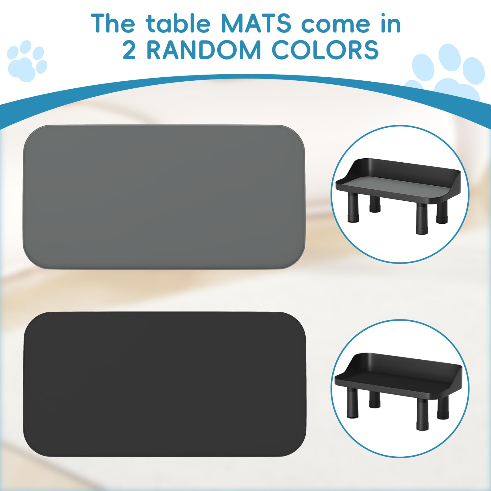 Farafox large-dog table helps maintain tidy feeding areas.