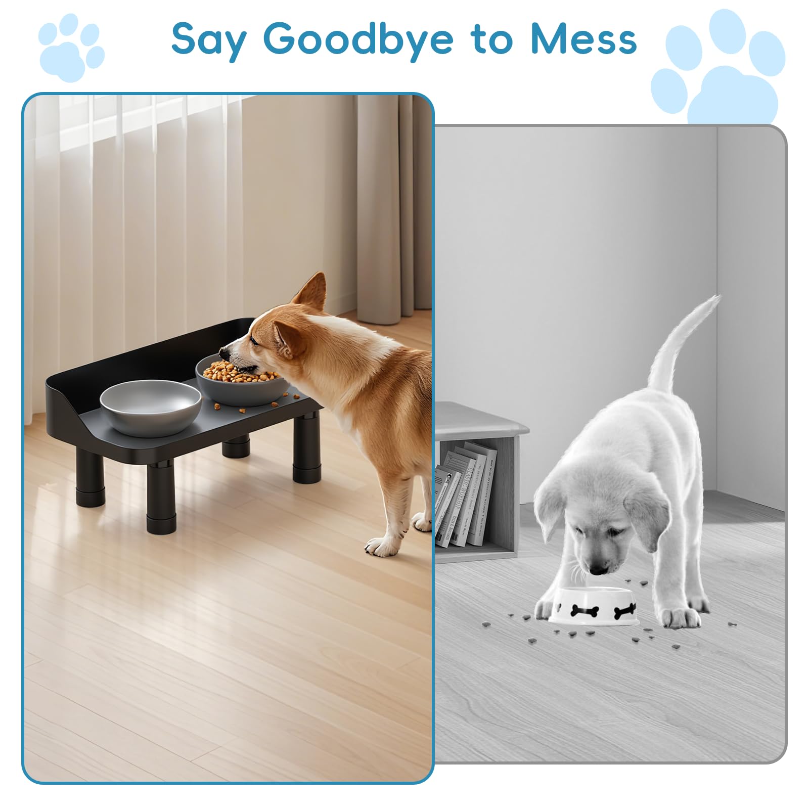 Farafox sturdy construction resists wobble with large ceramic bowls.