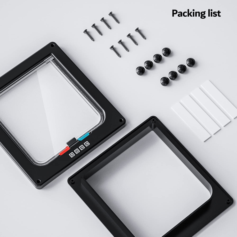 Farever clear flap close-up emphasizes transparency for pets to see surroundings before stepping through