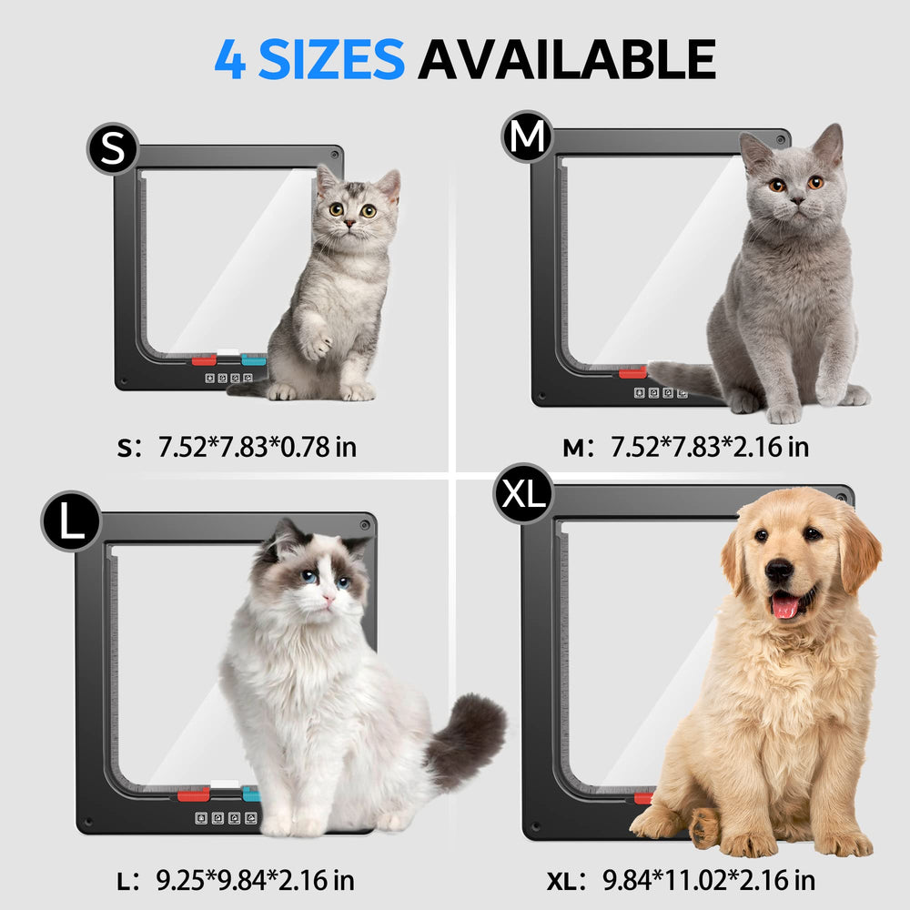 Farever cat door flap-closed close-up shows weather-resistant exterior protecting interior