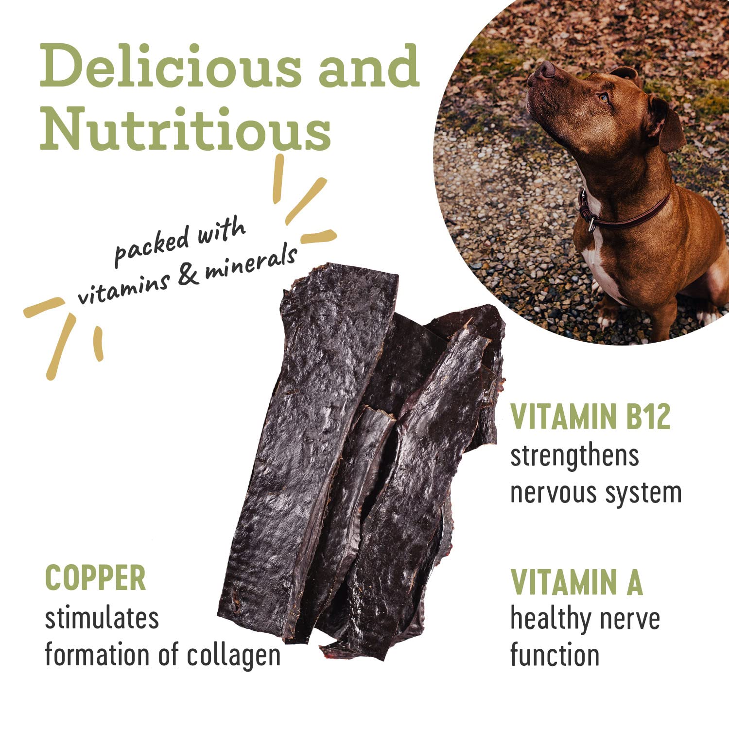 Farm Hounds Beef Liver Jerky label closeup with farm-origin transparency.