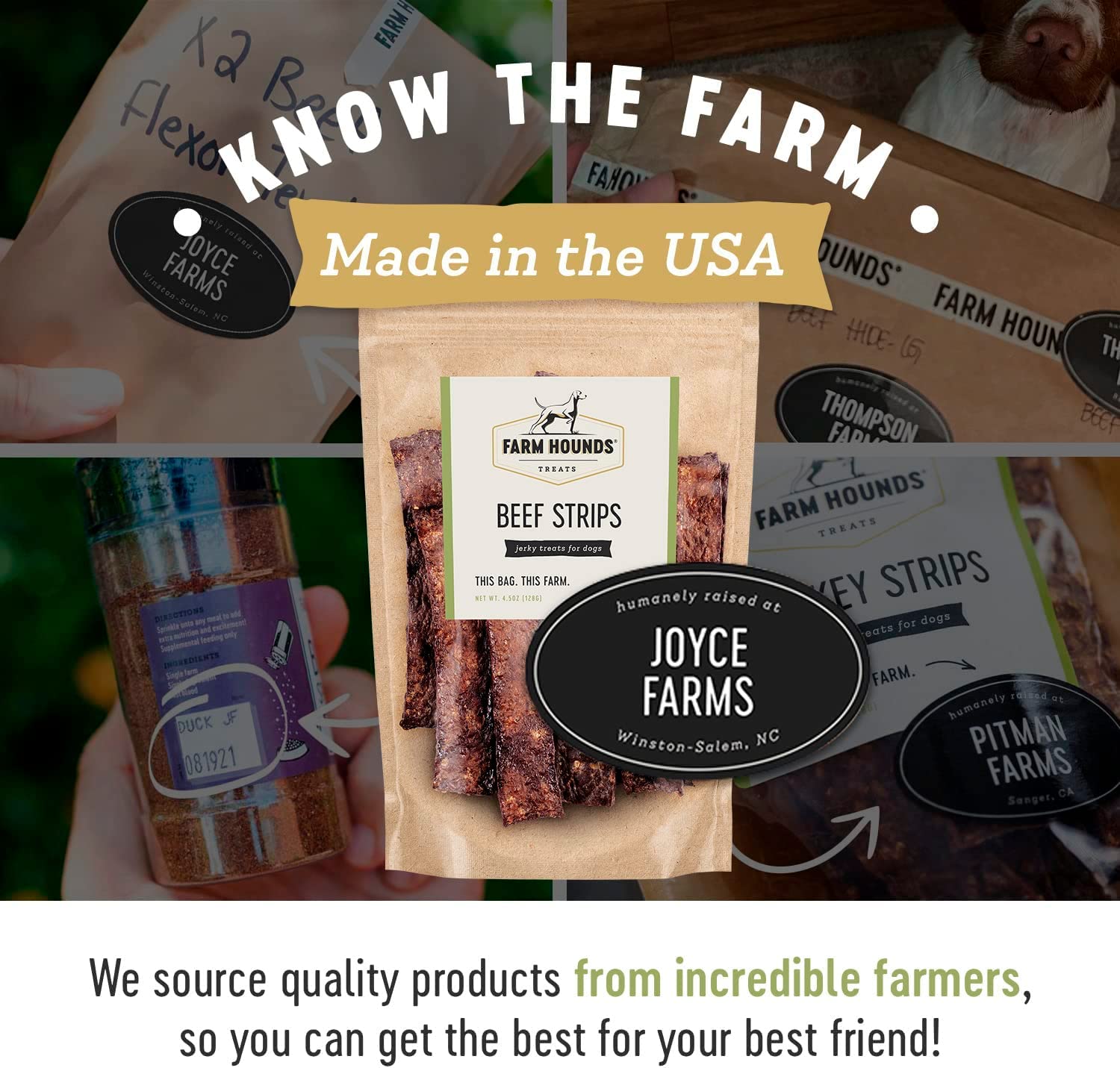 USA-sourced farms label and humane sourcing by Farm Hounds