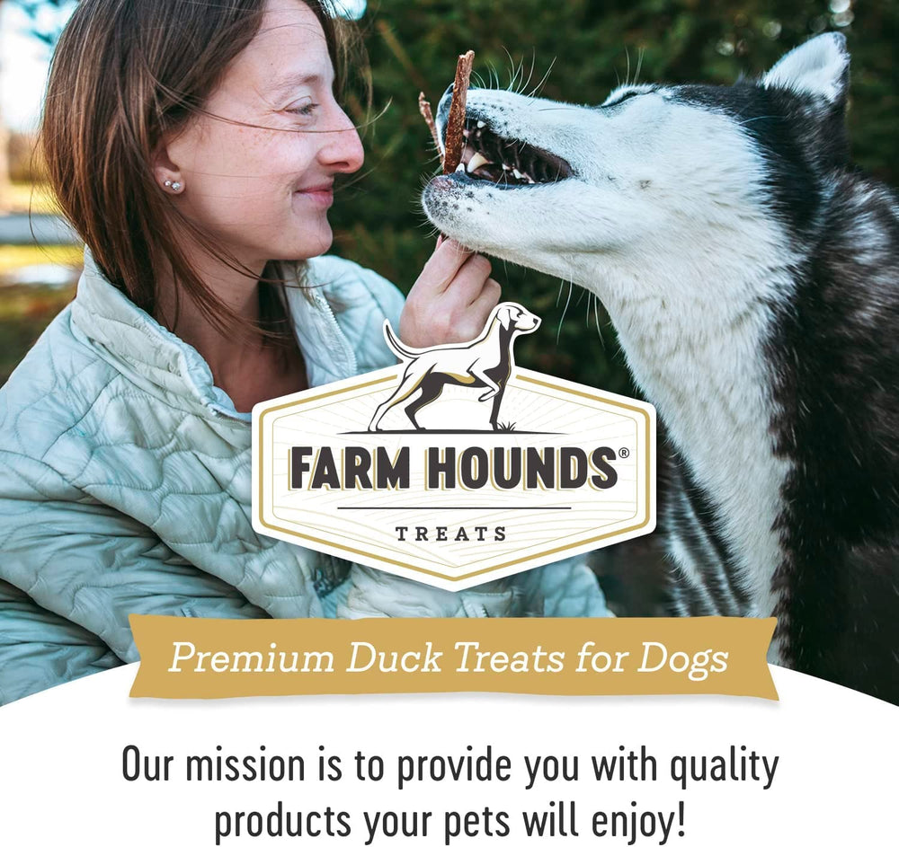 Farm Hounds Duck Strips snack for active dogs after workouts.