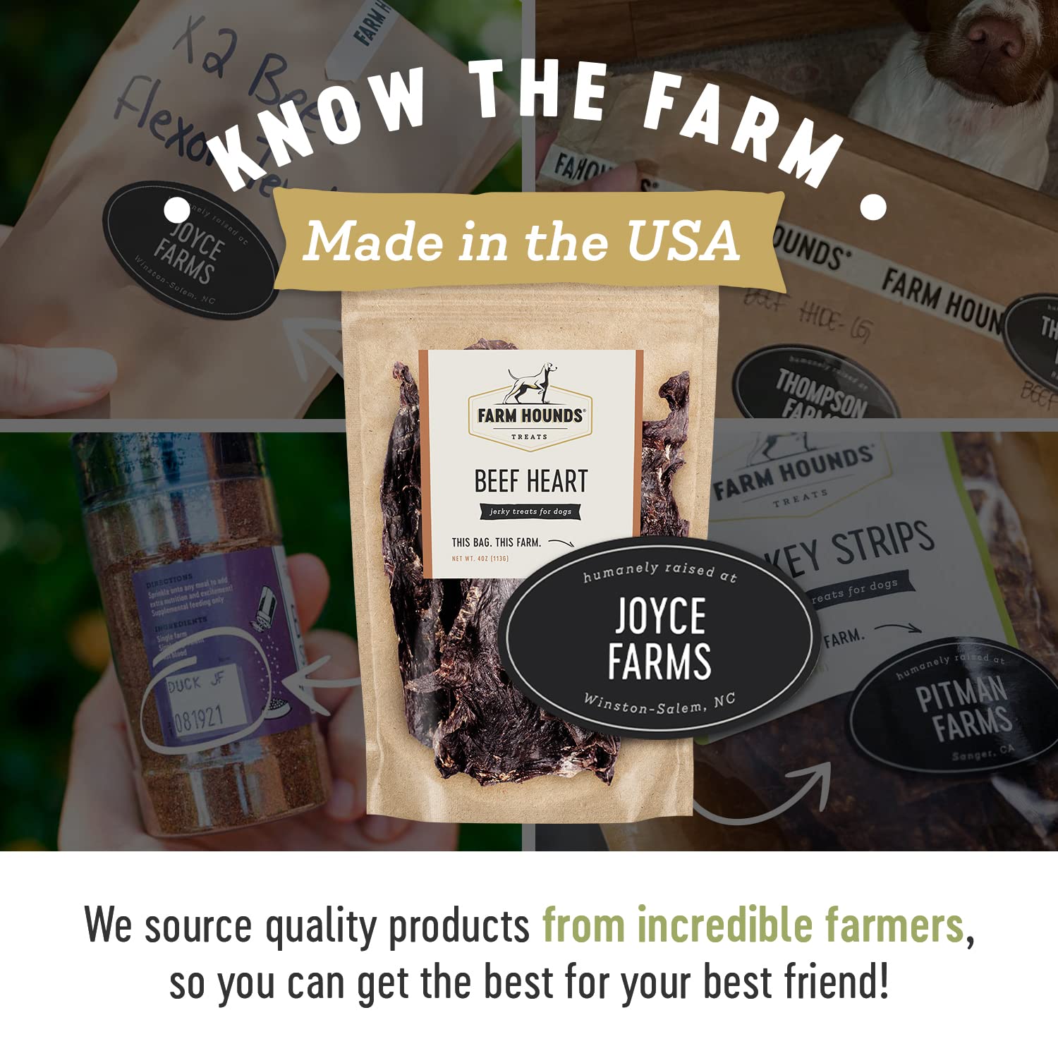 Farm Hounds grass-fed cattle image signaling premium natural ingredients