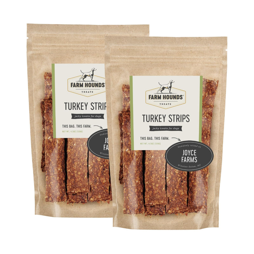 Farm Hounds Turkey Strips pack front view ideal for training rewards.