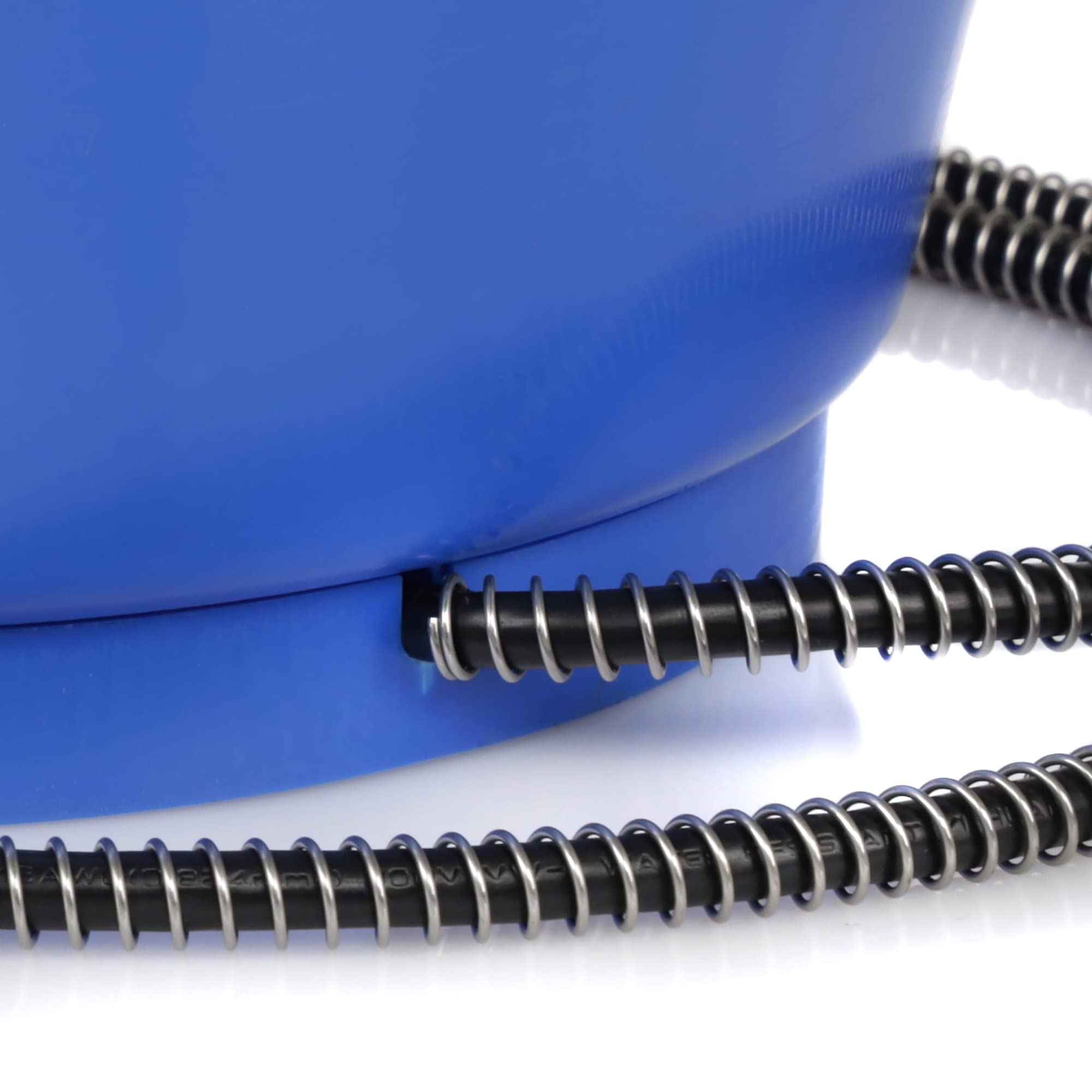 Farm Innovators R-19 blue bowl anti-chew cord protector in action