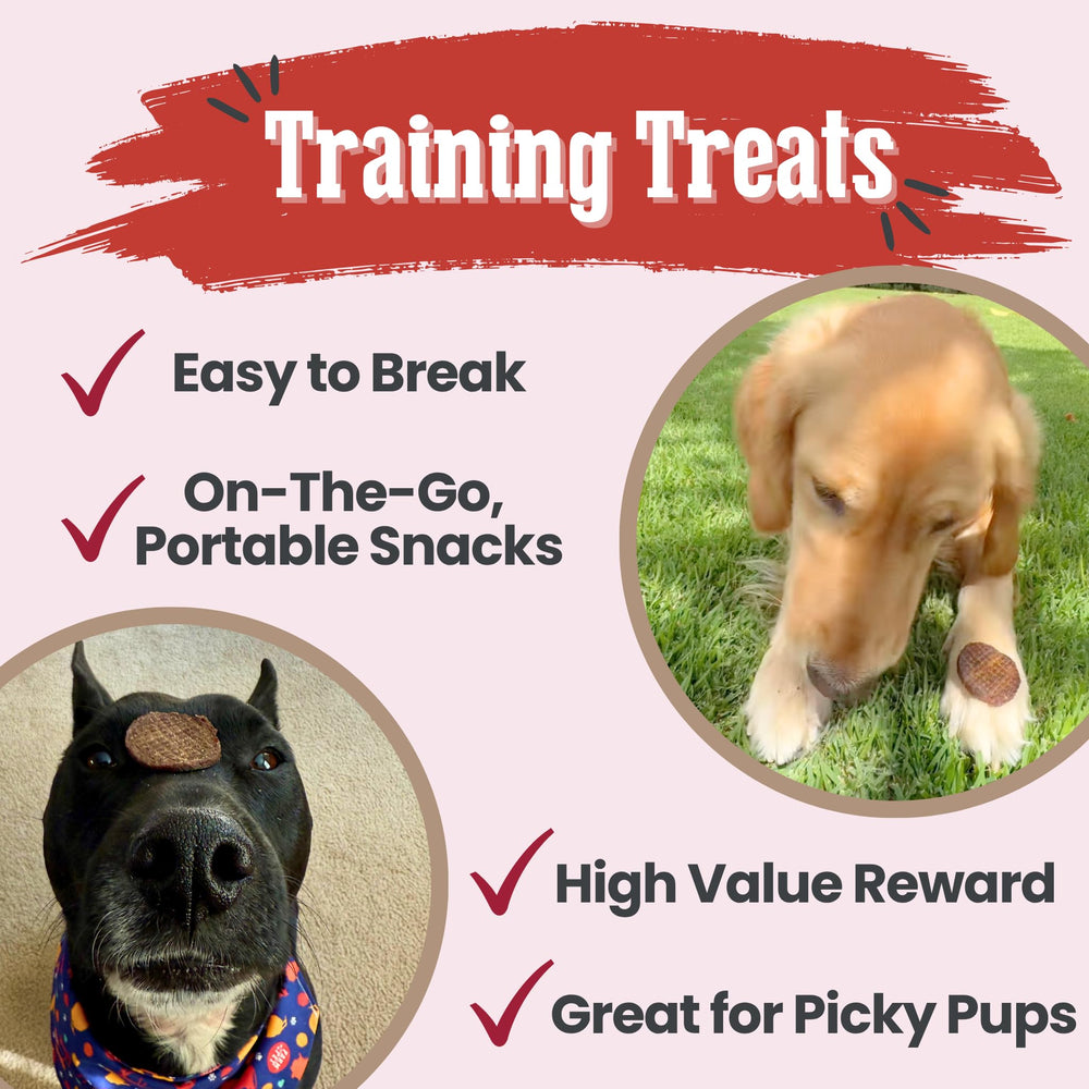 Farm To Pet beef chips texture close-up highlighting lean, natural dog treats for training