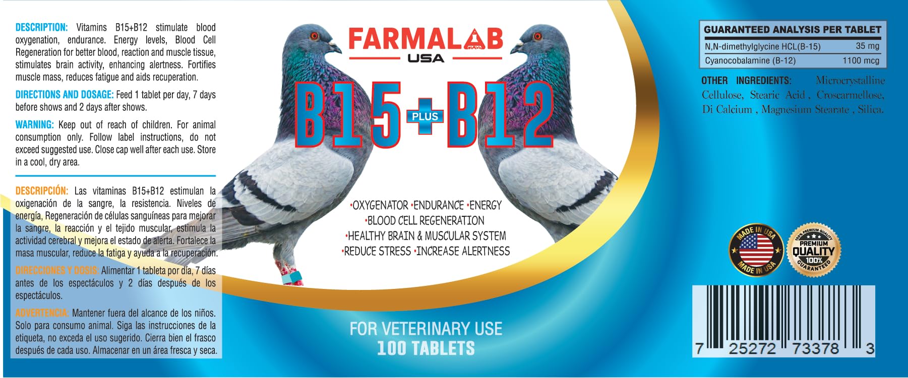 Farmalab B15B12 energy boost visualizing improved performance in flights
