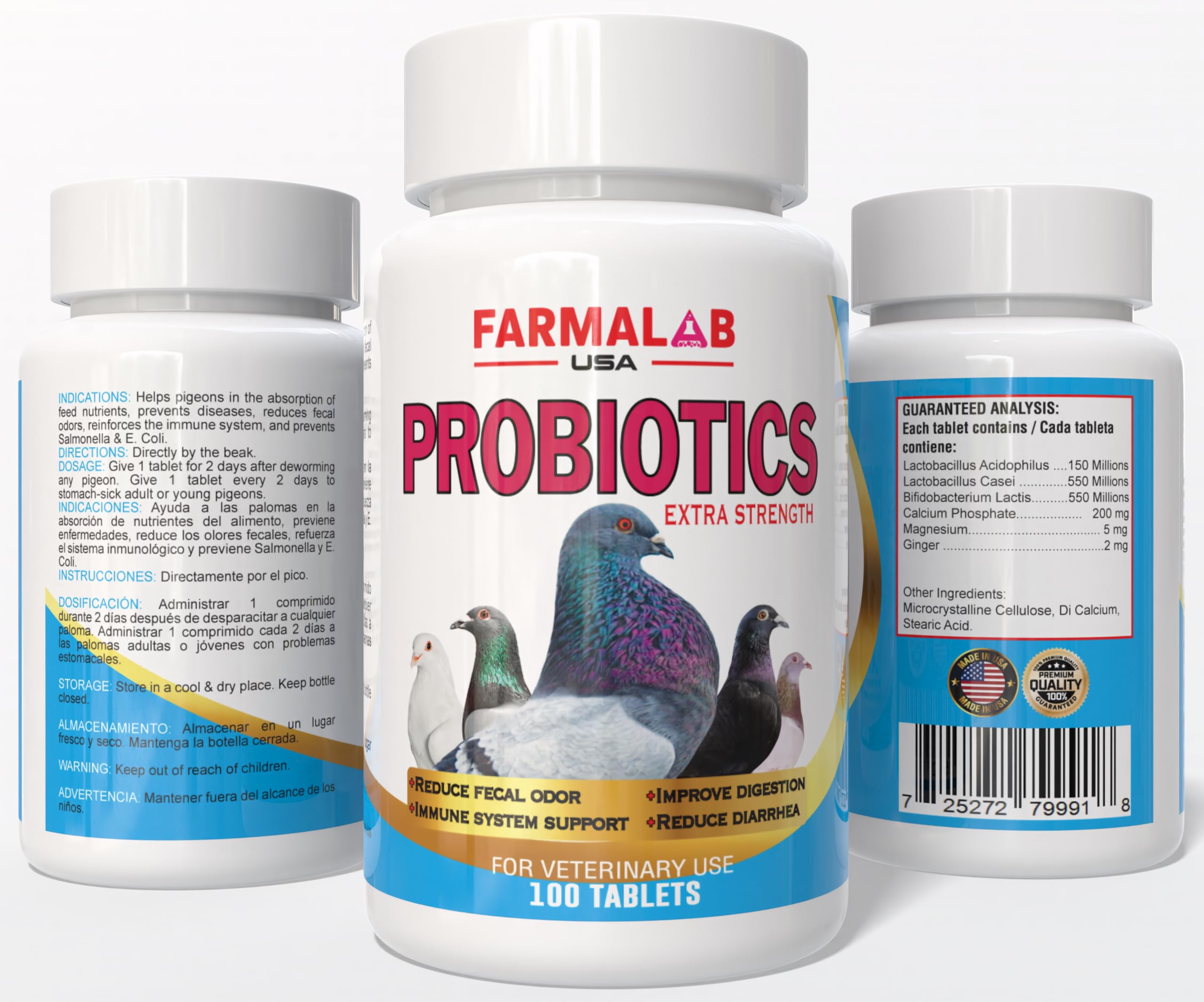 Farmalab B15B12 branding with show prep concept for pigeons