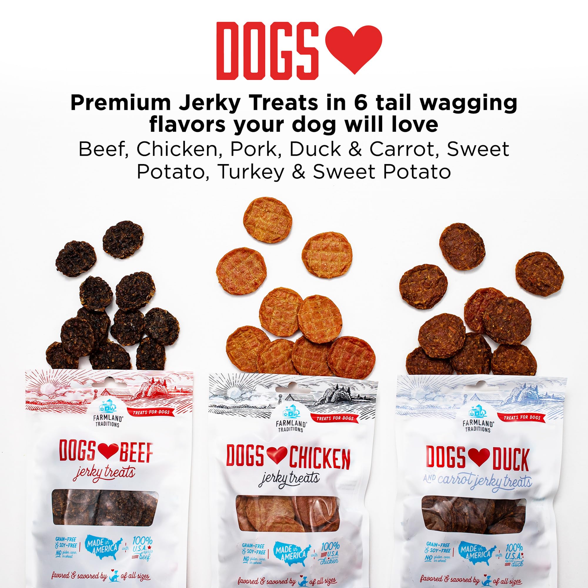 Farmland Traditions Breakable Jerky for small dogs—easy portioning.